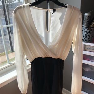 Black and white romper